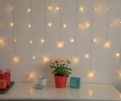 Warm White Butterfly Charm 10-Strand LED Curtain Lights 7 Warm White Butterfly Charm 10-Strand LED Curtain Lights -Home Store 810603463 B0 2