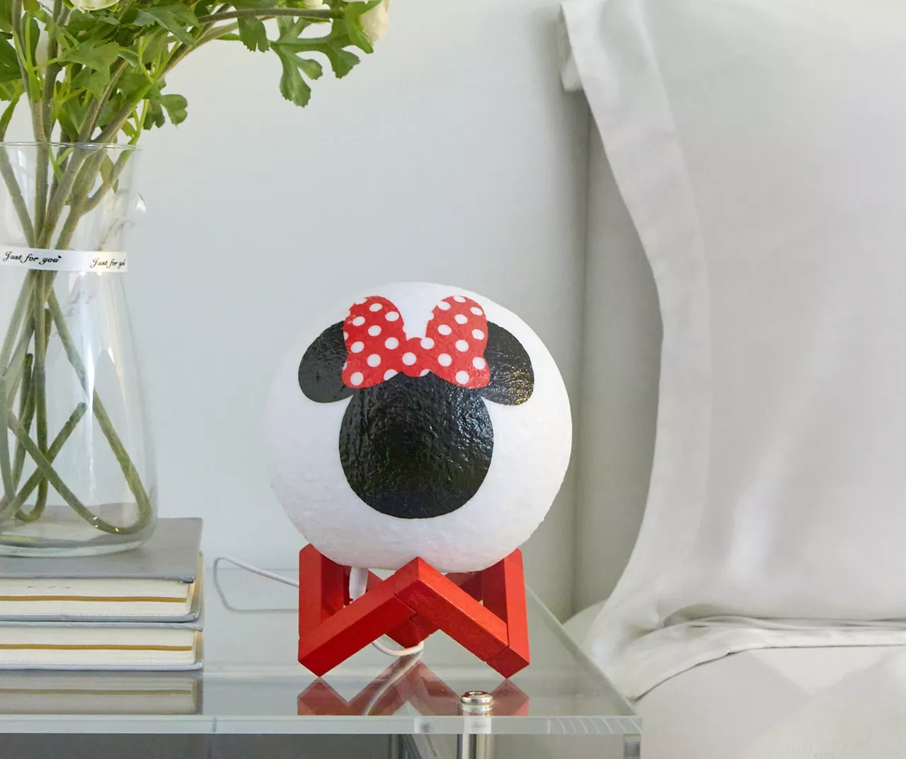 Disney Red Minnie Mouse Silhouette Multi-Color Moon Lamp 7 Disney Red Minnie Mouse Silhouette Multi-Color Moon Lamp - Image 5