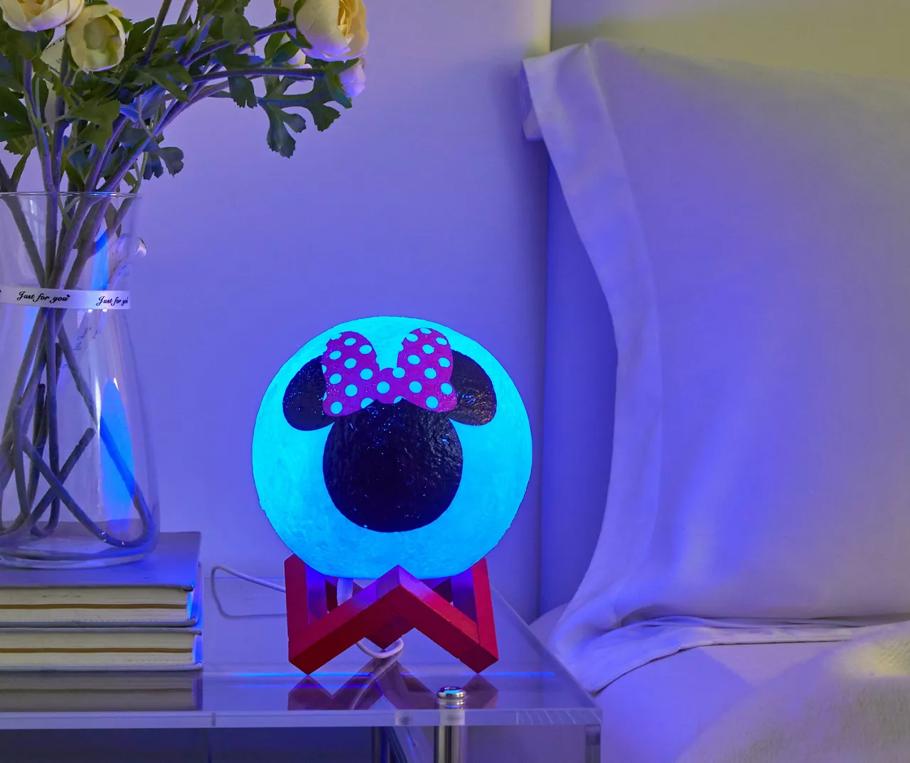 Disney Red Minnie Mouse Silhouette Multi-Color Moon Lamp 8 Disney Red Minnie Mouse Silhouette Multi-Color Moon Lamp - Image 6