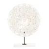 White Floral Cut-Out Carved Circle Tabletop Decor 2 White Floral Cut-Out Carved Circle Tabletop Decor -Home Store 810603880 A0 2