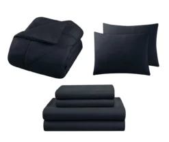 Anthracite Diamond-Quilted California King 7-Piece Comforter Set -Home Store 810605039 A7 2