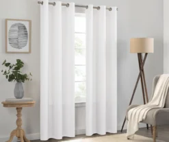Kendall White Blackout Grommet Curtain Panel, (63") -Home Store 810605561 810605562 810605563 A8 2