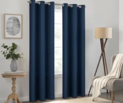 Kendall Denim Blue Blackout Grommet Curtain Panel, (63") 11 Kendall Denim Blue Blackout Grommet Curtain Panel, (63") -Home Store 810605567 810605568 810605600 A8 2 1