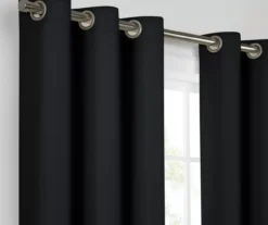 Kendall Black Blackout Grommet Curtain Panel, (84") -Home Store 810605592 810605593 810605594 A8 4