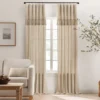 Lucinda Beige Light-Filtering Ring-Top Valance, (95") -Home Store 810605632 810605633 810605634 810605635 A4 1 1