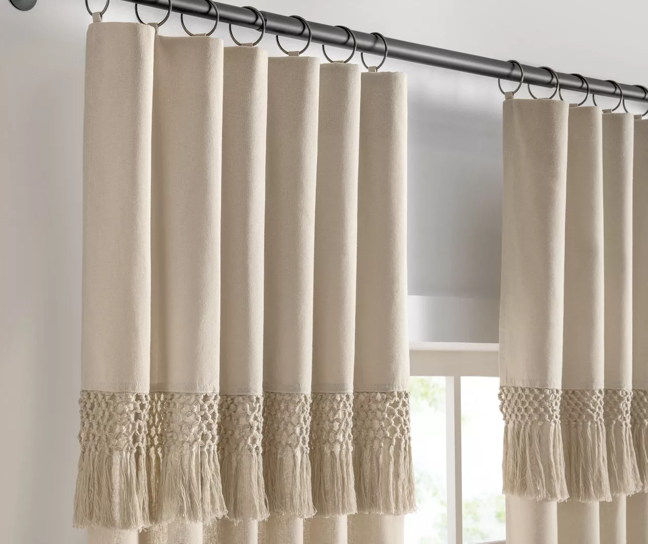 Lucinda Beige Light-Filtering Ring-Top Valance, (108") 8 Lucinda Beige Light-Filtering Ring-Top Valance, (108") - Image 6