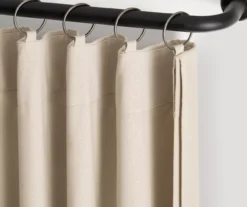 Lucinda Beige Light-Filtering Ring-Top Valance, (95") -Home Store 810605632 810605633 810605634 810605635 A8 8 1