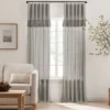 Lucinda Gray Light-Filtering Ring-Top Valance, (84") -Home Store 810605636 810605637 810605638 810605639 A4 1 1