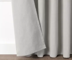 Lucinda Gray Light-Filtering Ring-Top Valance, (84") -Home Store 810605636 810605637 810605638 810605639 A8 4 1