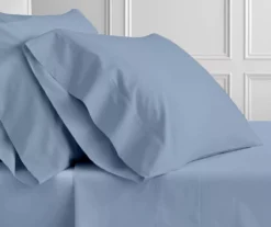 Light Blue 1,500-Thread Count Queen 4-Piece Sheet Set -Home Store 810607449 81067448 A8