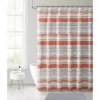 Gray & Rust Stripe 14-Piece Shower Curtain & Rug Set -Home Store 810611905 A0 1
