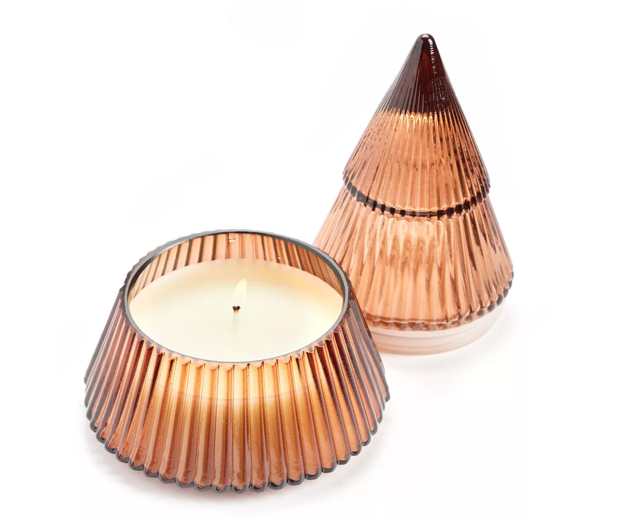 Festive Gathering Warm Vanilla Bourbon Glass Tree Candle, 8 Oz. 4 Festive Gathering Warm Vanilla Bourbon Glass Tree Candle, 8 Oz. - Image 2