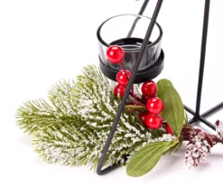 Santa's Workshop Black Metal Tree 3-Tier LED Candle Holder -Home Store 810613453 A8 1