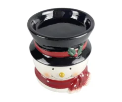 Santa's Workshop Snowman Ceramic Candle Holder -Home Store 810615081 A4
