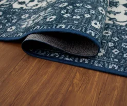 My Magic Carpet Ramage Blue Ornamental Washable Area Rug, (3' X 5') 13 My Magic Carpet Ramage Blue Ornamental Washable Area Rug, (3' X 5') -Home Store 810615361 A8 4