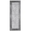 My Magic Carpet Dardon Gray Scallop-Border Washable Runner Rug, (2.5' X 7') -Home Store 810615375 A0 1