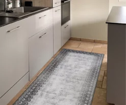 My Magic Carpet Dardon Gray Scallop-Border Washable Runner Rug, (2.5' X 7') -Home Store 810615375 A4 8