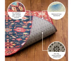 My Magic Carpet Dardon Gray Scallop-Border Washable Runner Rug, (2.5' X 7') -Home Store 810615375 A8 5