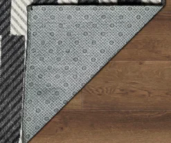 My Magic Carpet Tratti Black & Cream Offset Stripe Washable Area Rug, (5' X 7') 13 My Magic Carpet Tratti Black & Cream Offset Stripe Washable Area Rug, (5' X 7') -Home Store 810615381 A5 4