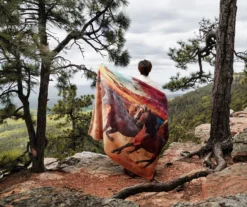 Brown Dawn Of Glory Horses Fleece Raschel Throw, (50" X 60") -Home Store 810616377 B0 3