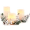 Snowy Pine & Berry 3-Piece LED Pillar Candle Set 1 Snowy Pine & Berry 3-Piece LED Pillar Candle Set -Home Store 810616496 A0