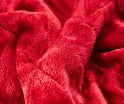 Red Box Quilt Sherpa Throw, (50" X 60") -Home Store 810617280 A8 2