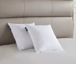 White Medium-Firm Cotton-Feather Square Pillow, 2-Pack -Home Store 810617421 A8 3