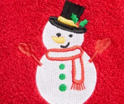 Savvy Red Snowman 4-Piece Towel Set -Home Store 810619382 A8 2