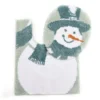 Sage Green Snowman Toilet Topper & Contour Rug Set -Home Store 810619421 A0