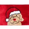 Santa's Workshop Red & Tan Holiday Dog Bath Rug 2 Santa's Workshop Red & Tan Holiday Dog Bath Rug -Home Store 810619819 A0