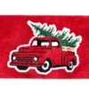 Santa's Workshop Red Truck Bath Rug -Home Store 810619820 A0