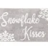 Frosted Forest "Snowflake Kisses" Gray Bath Rug -Home Store 810619837 A0