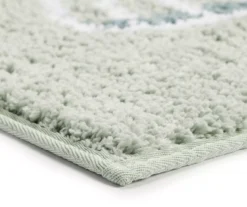Frosted Forest Sage Green Trees Bath Rug -Home Store 810619838 A8 1