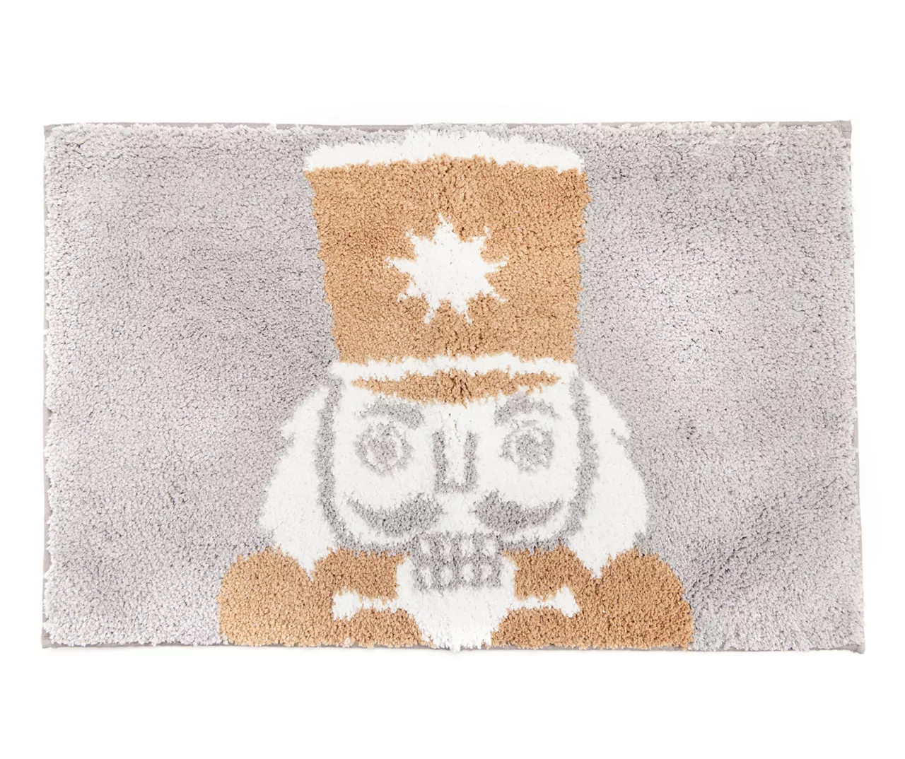 Frosted Forest Gray Nutcracker Bath Rug 3 Frosted Forest Gray Nutcracker Bath Rug