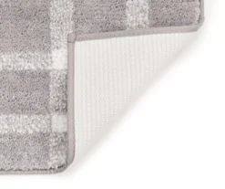 Frosted Forest Gray & White Plaid Bath Rug -Home Store 810619840 A8 2