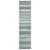 Avenue Blue & Ivory Stripe Runner Rug, (2' X 8') -Home Store 810620440 A0 1