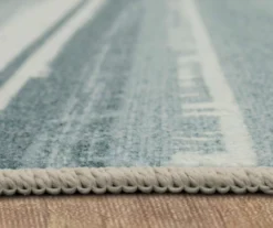 Avenue Blue & Ivory Stripe Runner Rug, (2' X 8') 16 Avenue Blue & Ivory Stripe Runner Rug, (2' X 8') -Home Store 810620440 A8 4