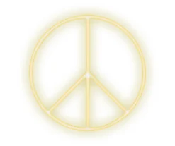 Glow-Up Peace Sign LED Wall Light