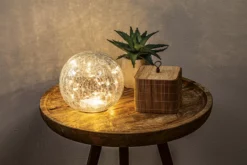 Glow-Up Warm White Cracked Glass Orb LED Light -Home Store 810621582 A0 3