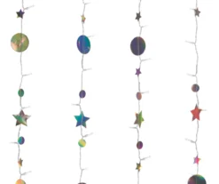 Glow-Up Iridescent Moon & Star Curtain Light Set, (3.5' X 5') -Home Store 810621586 A0 1