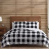 Black & White Buffalo Check Plush Full/Queen 3-Piece Quilt Set 1 Black & White Buffalo Check Plush Full/Queen 3-Piece Quilt Set -Home Store 810625029 A0 1