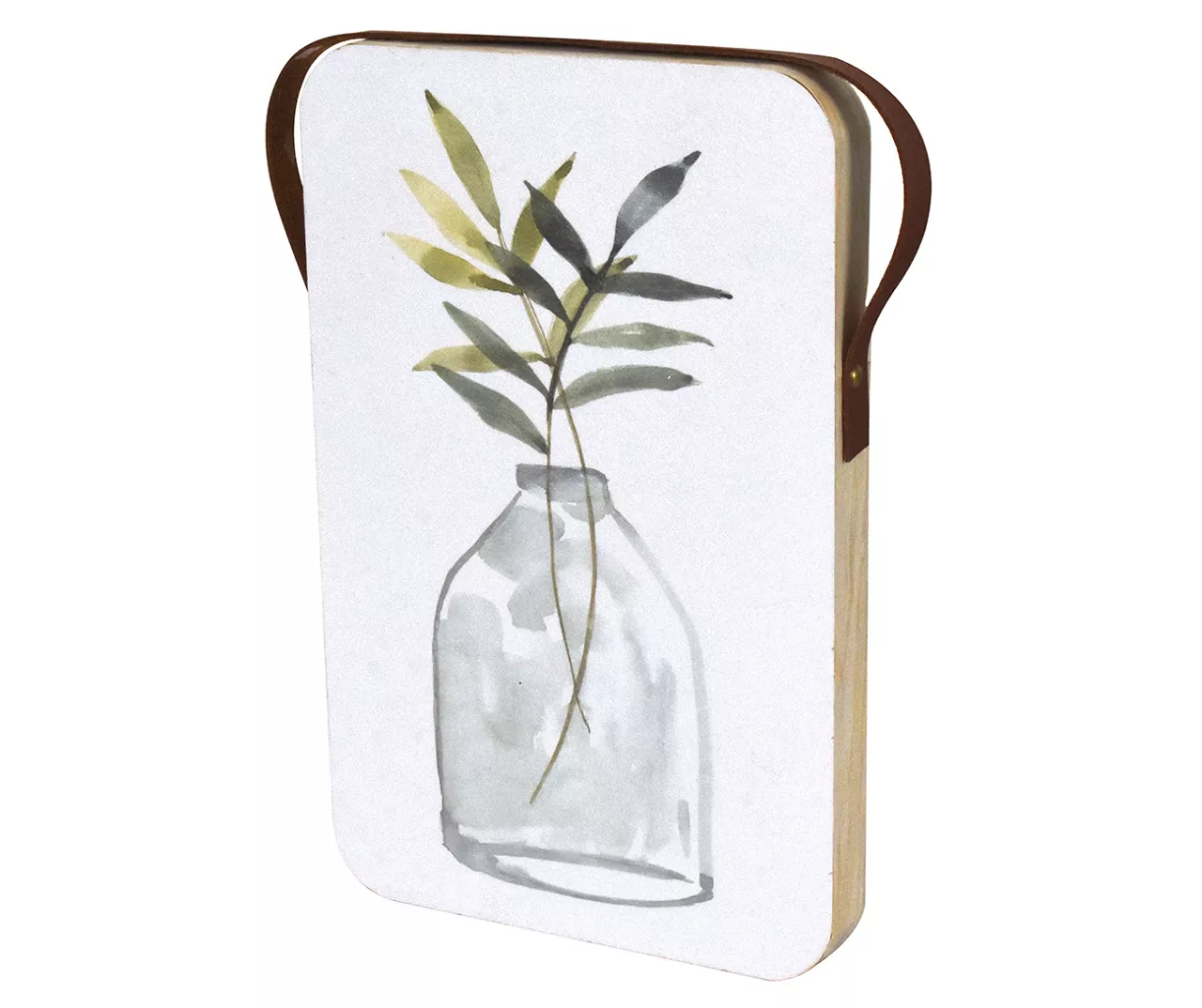 Watercolor Leaves In Vase Hanging Wall Decor 4 Watercolor Leaves In Vase Hanging Wall Decor - Image 2