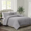 Gray Crinkle-Texture Queen 4-Piece Comforter Set -Home Store 810641800 A0 1