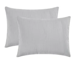 Gray Crinkle-Texture Queen 4-Piece Comforter Set -Home Store 810641800 A8 2