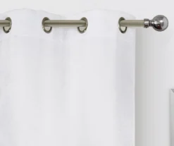 White Velvet Abstract Blackout Grommet Curtain Panel Pair, (84") -Home Store 810651221 810651226 A0 2