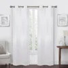 White Velvet Abstract Blackout Grommet Curtain Panel Pair, (84") 1 White Velvet Abstract Blackout Grommet Curtain Panel Pair, (84") -Home Store 810651226 A0 1