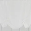 Sanders White Tie-Up Rod Pocket Curtain Panel, (63")