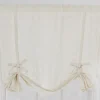 Sanders Taupe Tie-Up Rod Pocket Curtain Panel, (63")