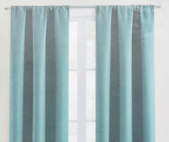 Teal Blackout Rod Pocket Curtain Panel, (63") -Home Store 810664672 A8