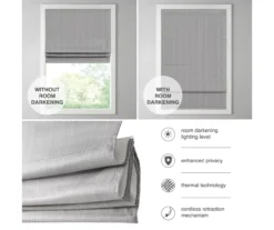 Paxton Room-Darkening Cordless Roman Shade -Home Store 810676406 810676404 810676403 810676401 810676402 810676405 810676407 810676411 D6 8